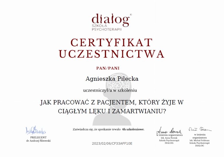 Jak pracować z pacjentem, który żyje w ciągłym lęku i zamartwianiu?